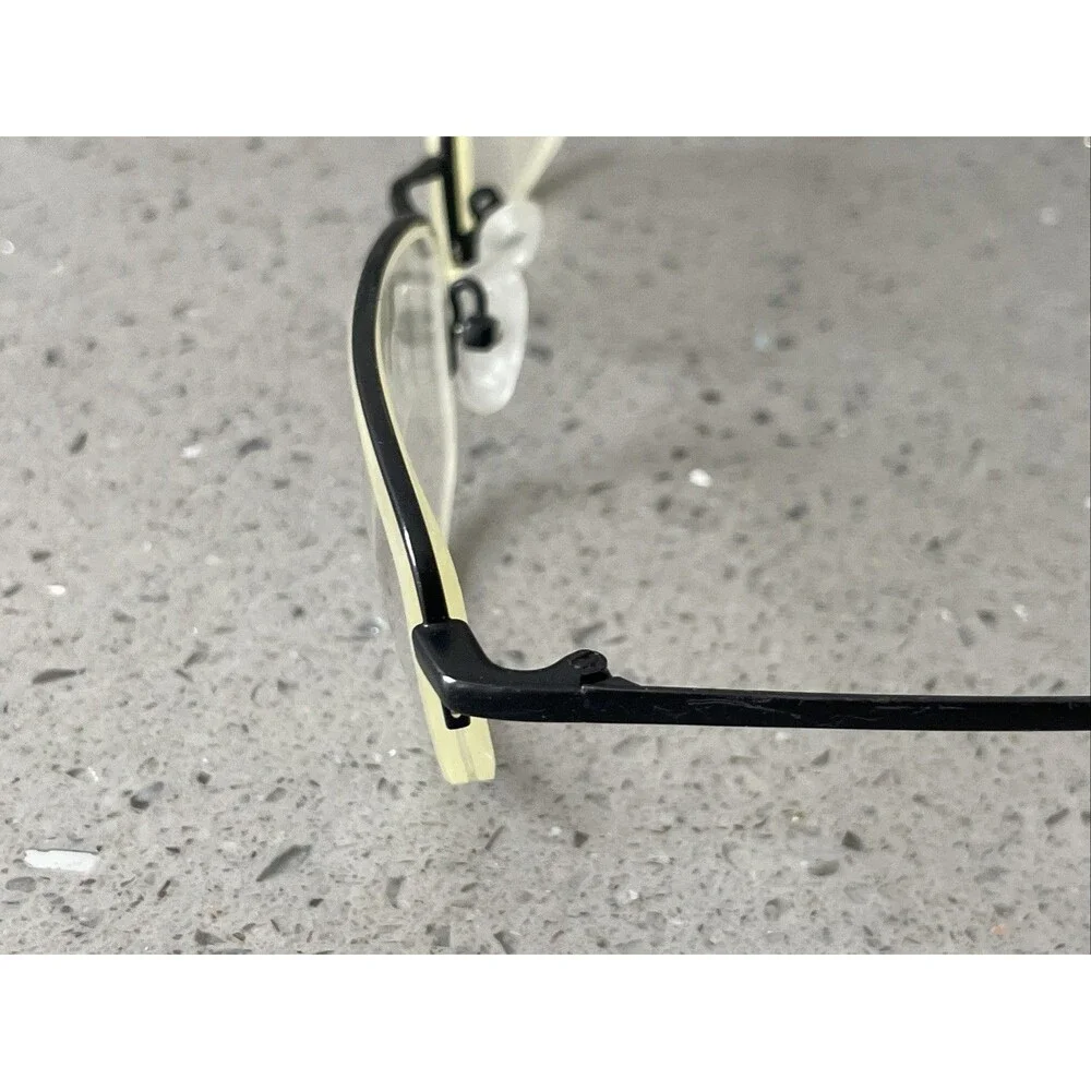 Head Lines Eyeglasses Frames ONLY 52-18-140 L101 C1 Half Rim Black rectangle